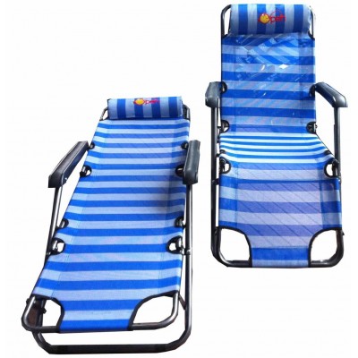 Multi-functional sunbed beach fabric folding lounge chair